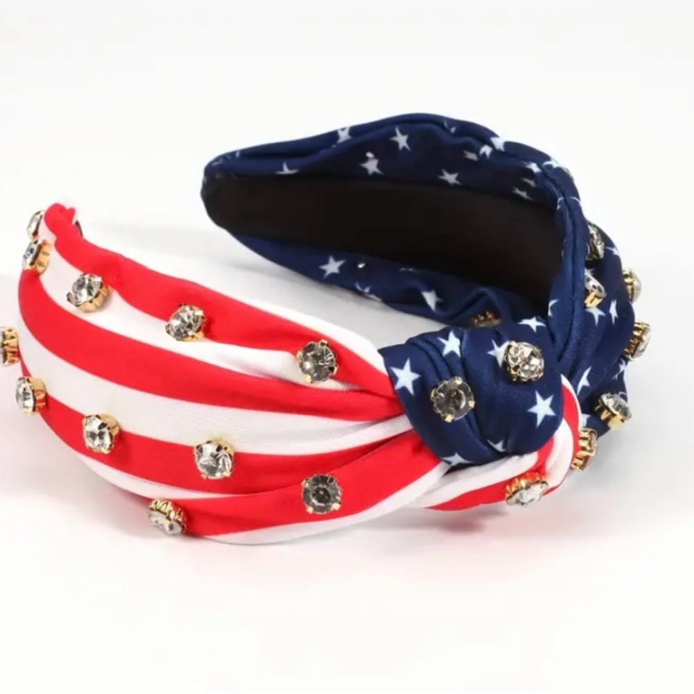 NWOT American Flag Printed Wide Brimmed Head Band